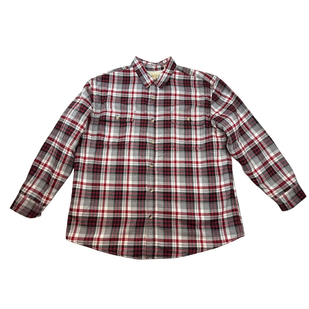 Red Head Mens Plaid Sherpa Lined Flannel Shirt Jacket Size XL think heavy warm